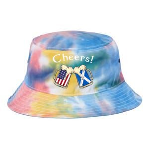 American Scottish Patriot US Flag Beer Drinks Scotland Grown Tie Dye Newport Bucket Hat