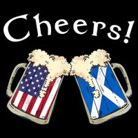 American Scottish Patriot US Flag Beer Drinks Scotland Grown Women's Perfect Tri Tunic Long Sleeve Shirt