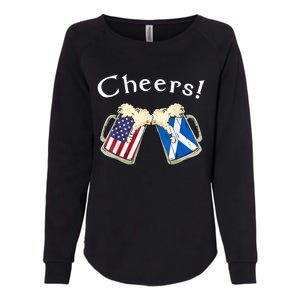 American Scottish Patriot US Flag Beer Drinks Scotland Grown Womens California Wash Sweatshirt