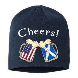 American Scottish Patriot US Flag Beer Drinks Scotland Grown Sustainable Beanie