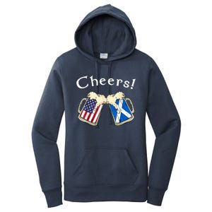 American Scottish Patriot US Flag Beer Drinks Scotland Grown Women's Pullover Hoodie