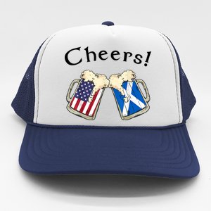 American Scottish Patriot US Flag Beer Drinks Scotland Grown Trucker Hat