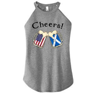 American Scottish Patriot US Flag Beer Drinks Scotland Grown Women's Perfect Tri Rocker Tank