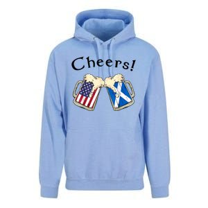 American Scottish Patriot US Flag Beer Drinks Scotland Grown Unisex Surf Hoodie