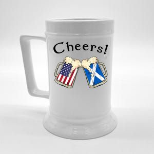 American Scottish Patriot US Flag Beer Drinks Scotland Grown Beer Stein