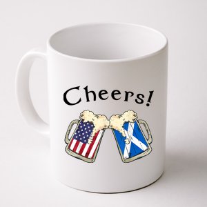 American Scottish Patriot US Flag Beer Drinks Scotland Grown Coffee Mug