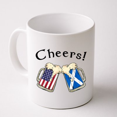 American Scottish Patriot US Flag Beer Drinks Scotland Grown Coffee Mug