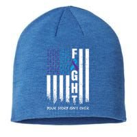 Awareness Suicide Prevention Ribbon Fight American Flag Great Gift Sustainable Beanie