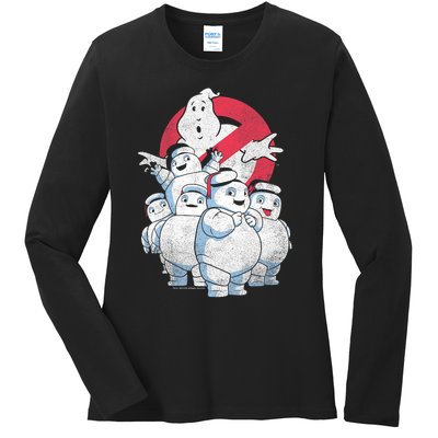 Afterlife Stay Puft Marshmallow Vintage Ladies Long Sleeve Shirt