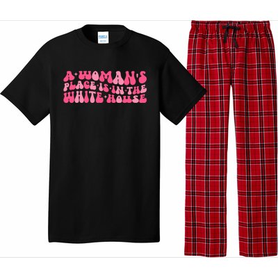 A S Place Is In The White House Female President Retro Gift Pajama Set