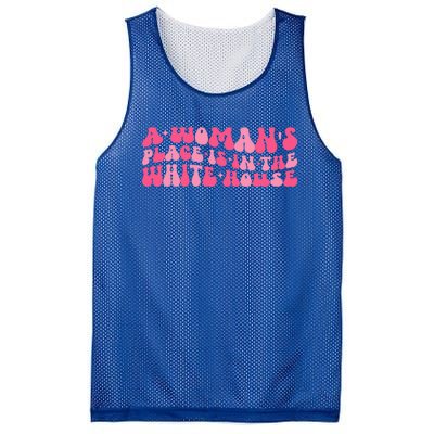 A S Place Is In The White House Female President Retro Gift Mesh Reversible Basketball Jersey Tank