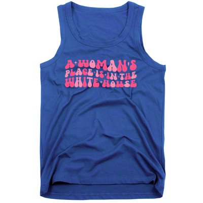 A S Place Is In The White House Female President Retro Gift Tank Top