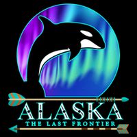 Alaska State Pride Alaska Northern Lights Alaskan Orca Whale Sustainable Bucket Hat