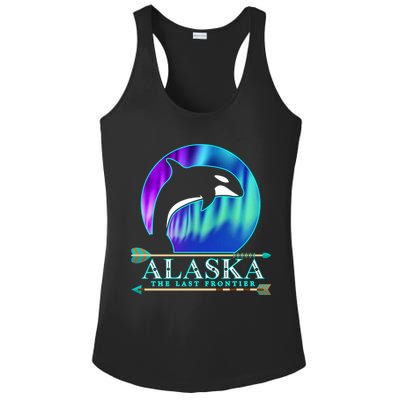 Alaska State Pride Alaska Northern Lights Alaskan Orca Whale Ladies PosiCharge Competitor Racerback Tank