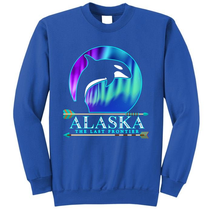 Alaska State Pride Alaska Northern Lights Alaskan Orca Whale Sweatshirt