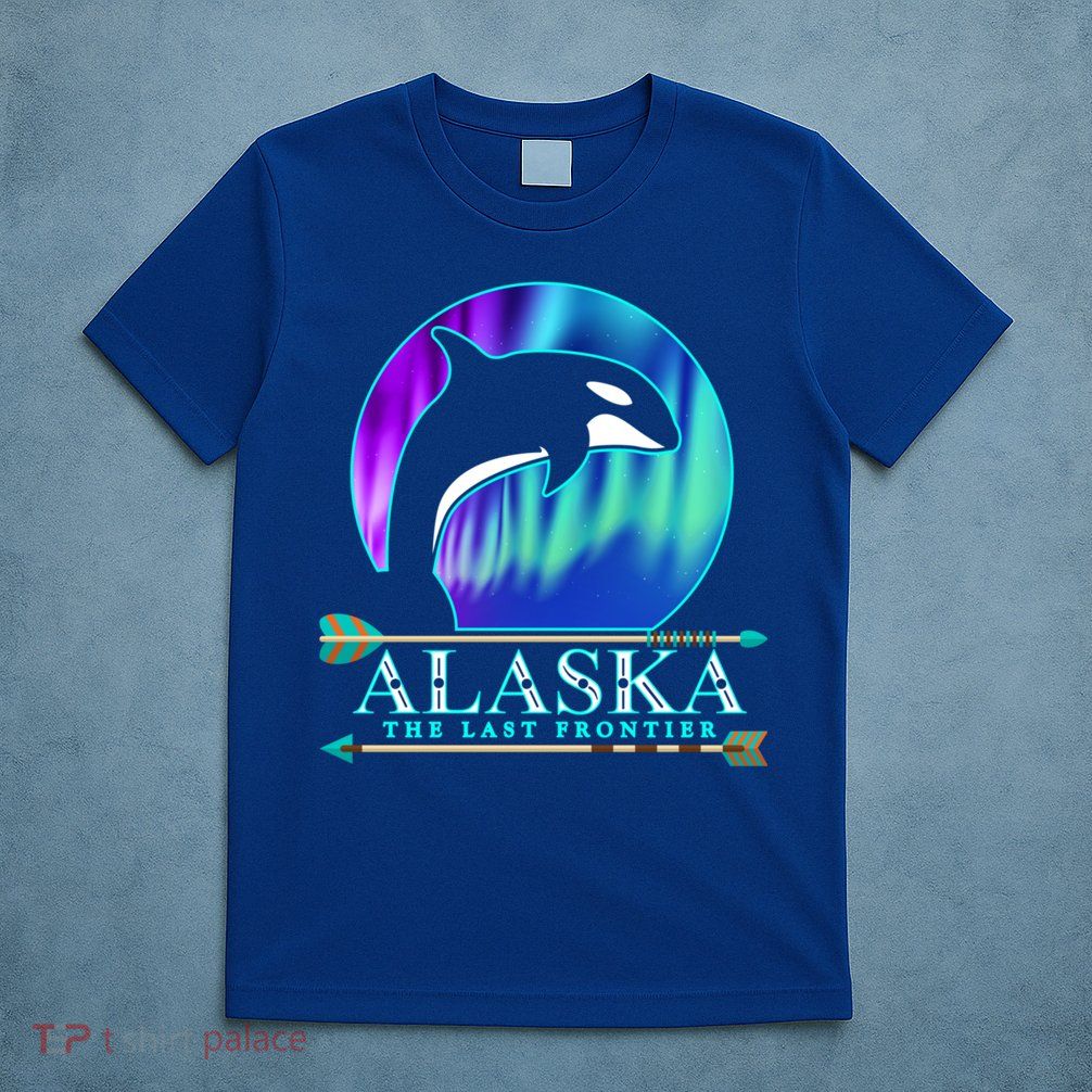 Alaska State Pride Alaska Northern Lights Alaskan Orca Whale T-Shirt
