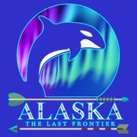 Alaska State Pride Alaska Northern Lights Alaskan Orca Whale Button