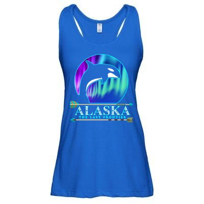 Alaska State Pride Alaska Northern Lights Alaskan Orca Whale Ladies Essential Flowy Tank