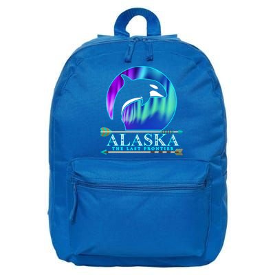 Alaska State Pride Alaska Northern Lights Alaskan Orca Whale 16 in Basic Backpack