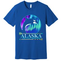 Alaska State Pride Alaska Northern Lights Alaskan Orca Whale Premium T-Shirt