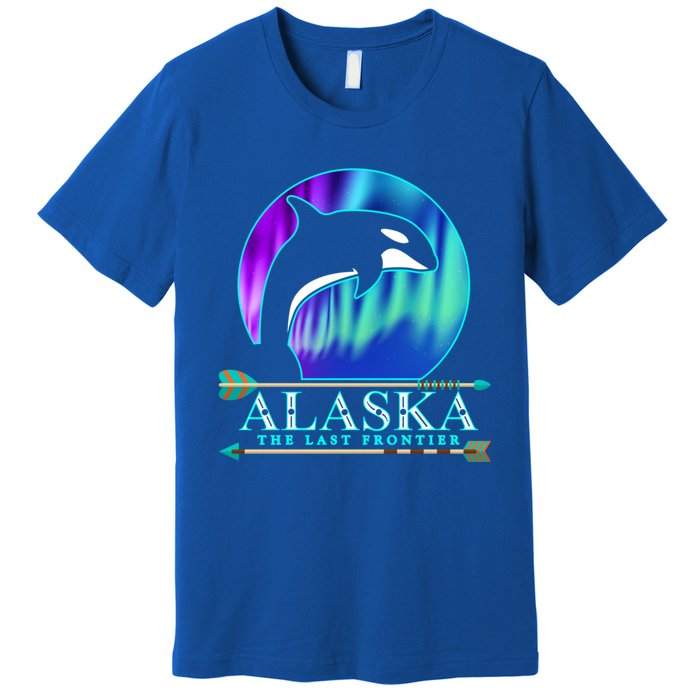 Alaska State Pride Alaska Northern Lights Alaskan Orca Whale Premium T-Shirt