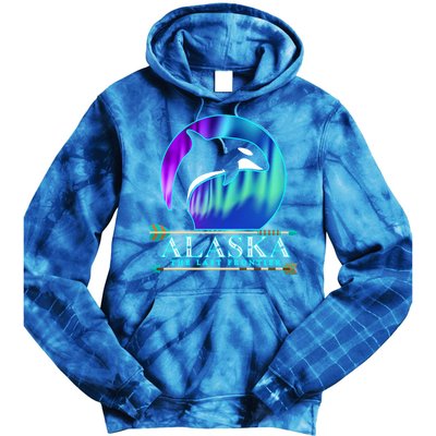 Alaska State Pride Alaska Northern Lights Alaskan Orca Whale Tie Dye Hoodie