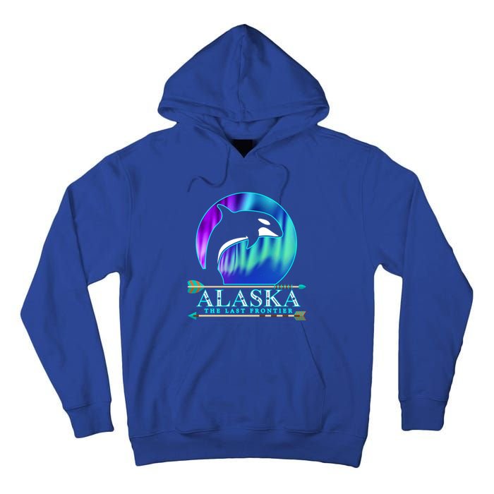 Alaska State Pride Alaska Northern Lights Alaskan Orca Whale Tall Hoodie