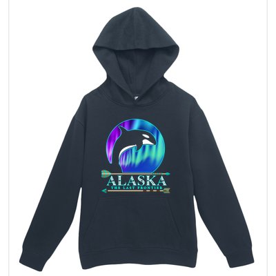 Alaska State Pride Alaska Northern Lights Alaskan Orca Whale Urban Pullover Hoodie