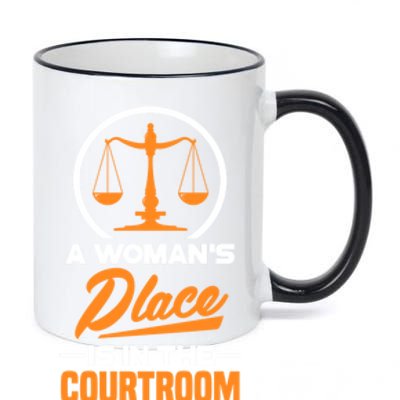 A 'S Place Is In The Courtroom Funny Lawyer Attorney Gift 11oz Black Color Changing Mug