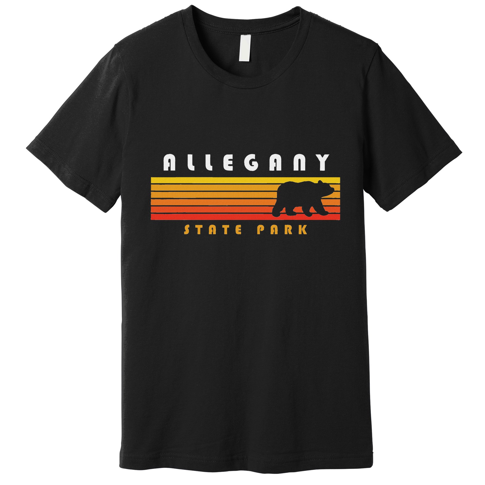 Allegany State Park Camping New York Bear Retro Premium T-Shirt