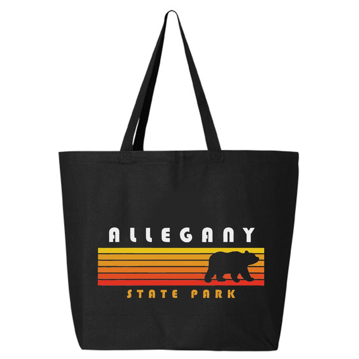 Allegany State Park Camping New York Bear Retro 25L Jumbo Tote