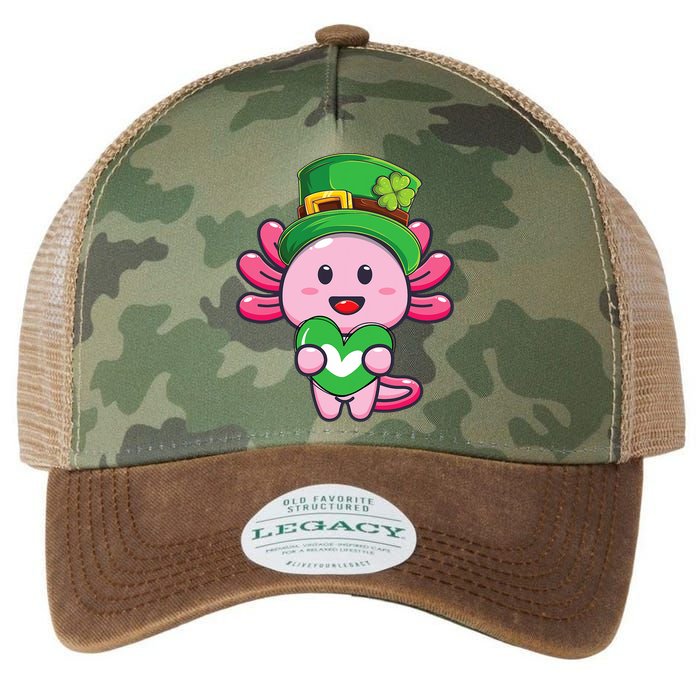 Axolotl Saint Patricks Day Axolotl St Patrick Legacy Tie Dye Trucker Hat