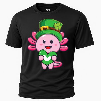 Axolotl Saint Patricks Day Axolotl St Patrick Performance Shirt