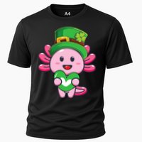 Axolotl Saint Patricks Day Axolotl St Patrick Performance Shirt