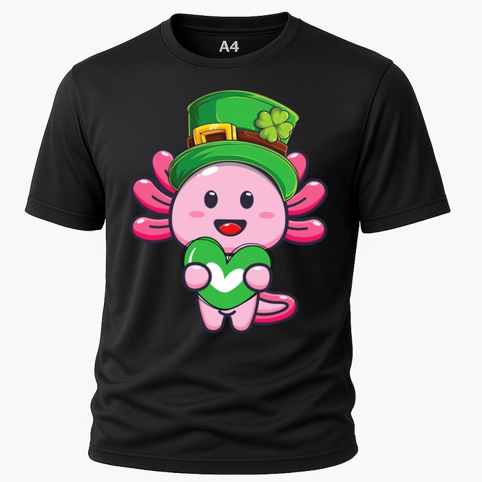 Axolotl Saint Patricks Day Axolotl St Patrick Performance Shirt