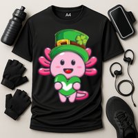 Axolotl Saint Patricks Day Axolotl St Patrick Performance Shirt