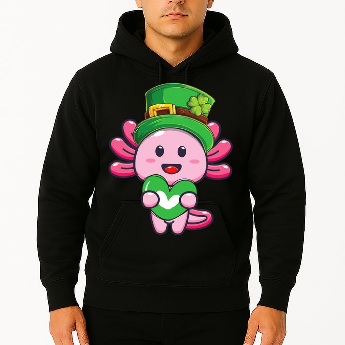 Axolotl Saint Patricks Day Axolotl St Patrick Hoodie
