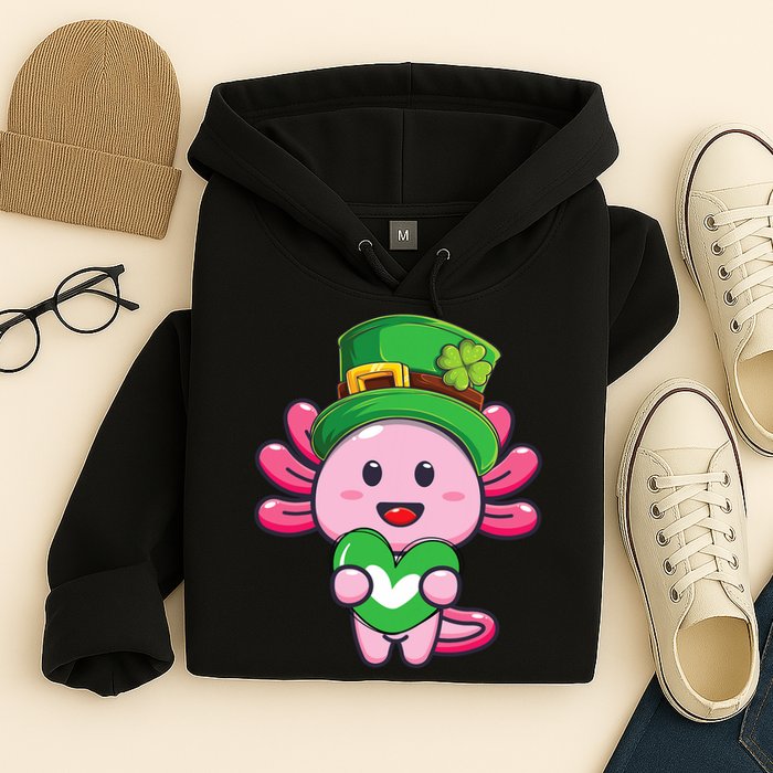 Axolotl Saint Patricks Day Axolotl St Patrick Hoodie