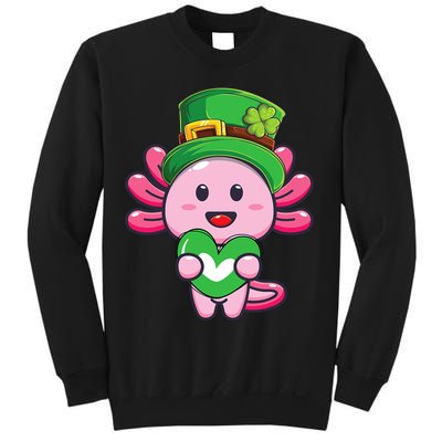 Axolotl Saint Patricks Day Axolotl St Patrick Sweatshirt