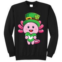 Axolotl Saint Patricks Day Axolotl St Patrick Sweatshirt