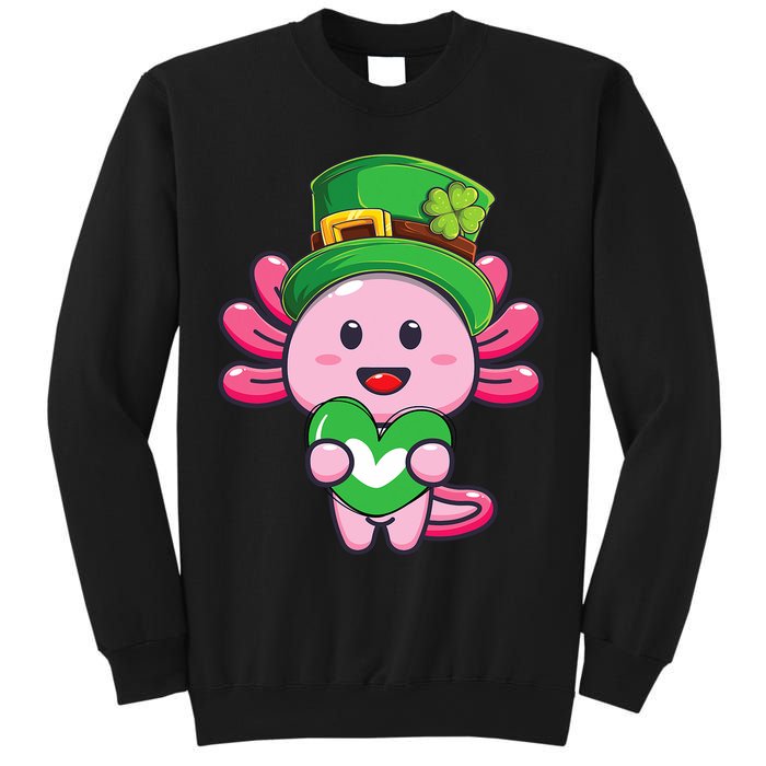 Axolotl Saint Patricks Day Axolotl St Patrick Sweatshirt