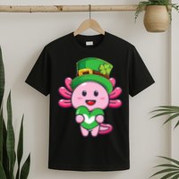 Axolotl Saint Patricks Day Axolotl St Patrick T-Shirt