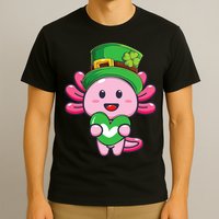 Axolotl Saint Patricks Day Axolotl St Patrick T-Shirt