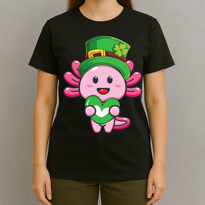 Axolotl Saint Patricks Day Axolotl St Patrick T-Shirt