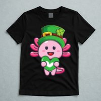 Axolotl Saint Patricks Day Axolotl St Patrick T-Shirt