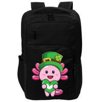 Axolotl Saint Patricks Day Axolotl St Patrick Impact Tech Backpack