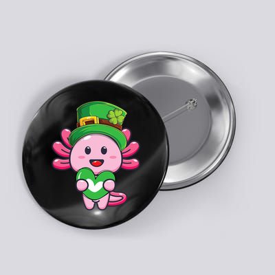 Axolotl Saint Patricks Day Axolotl St Patrick Button