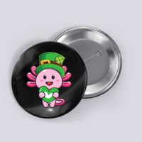 Axolotl Saint Patricks Day Axolotl St Patrick Button