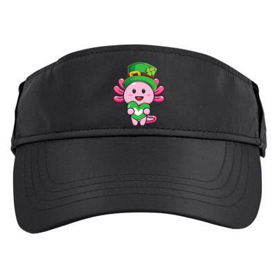 Axolotl Saint Patricks Day Axolotl St Patrick Adult Drive Performance Visor