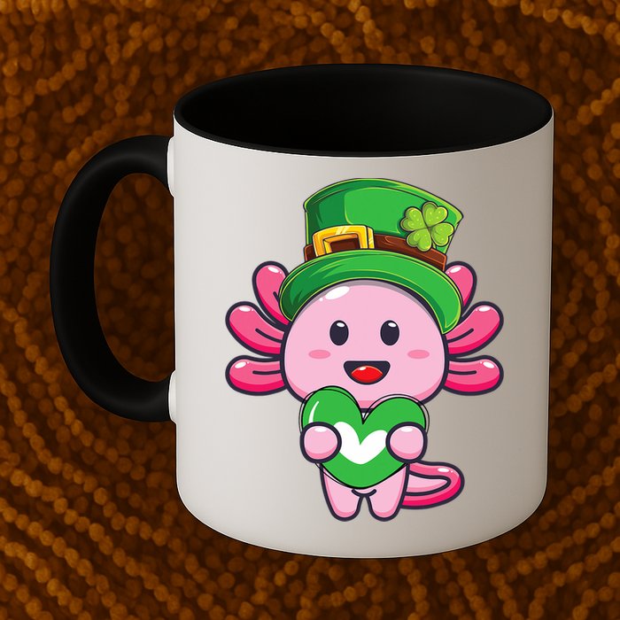 Axolotl Saint Patricks Day Axolotl St Patrick Mug